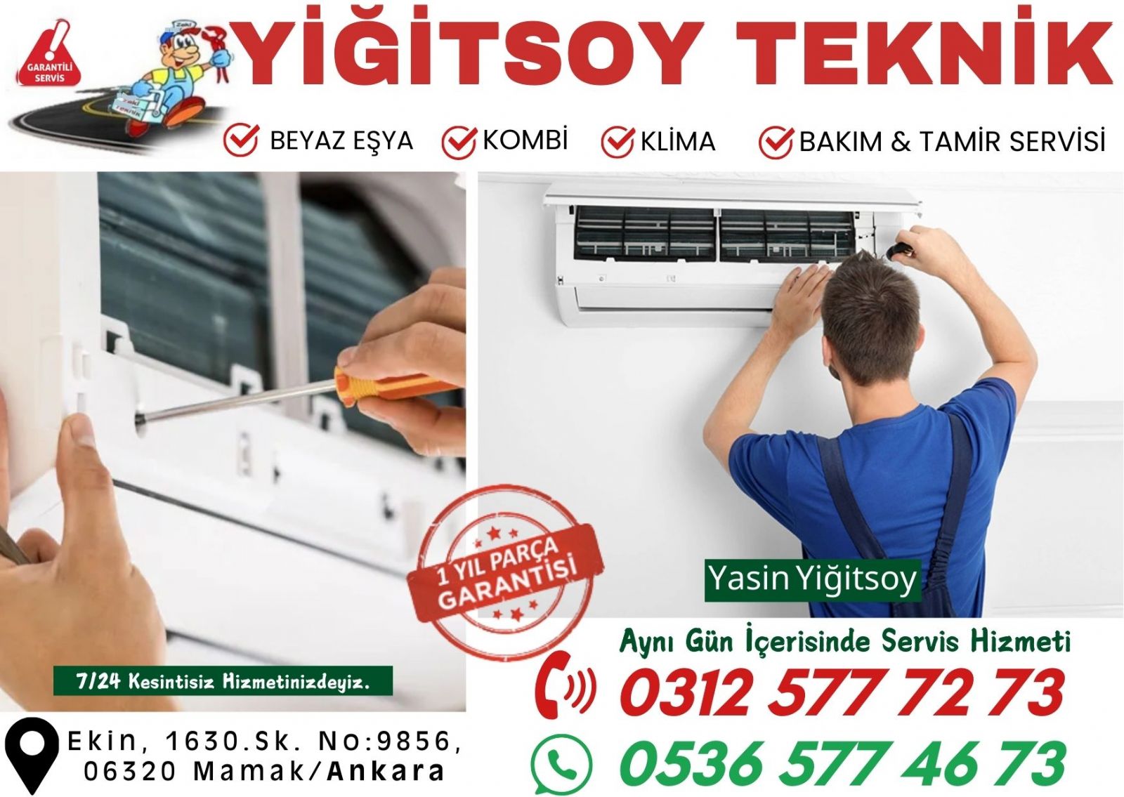 mamak - beyaz esya - servisi